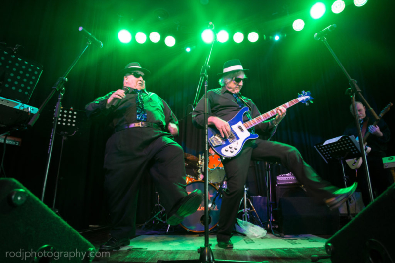 The boys doing Blues Bros during a girls costume change