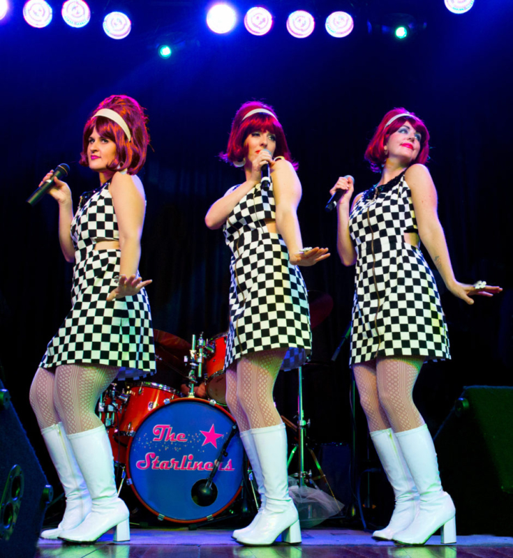 The girls in checker dresses